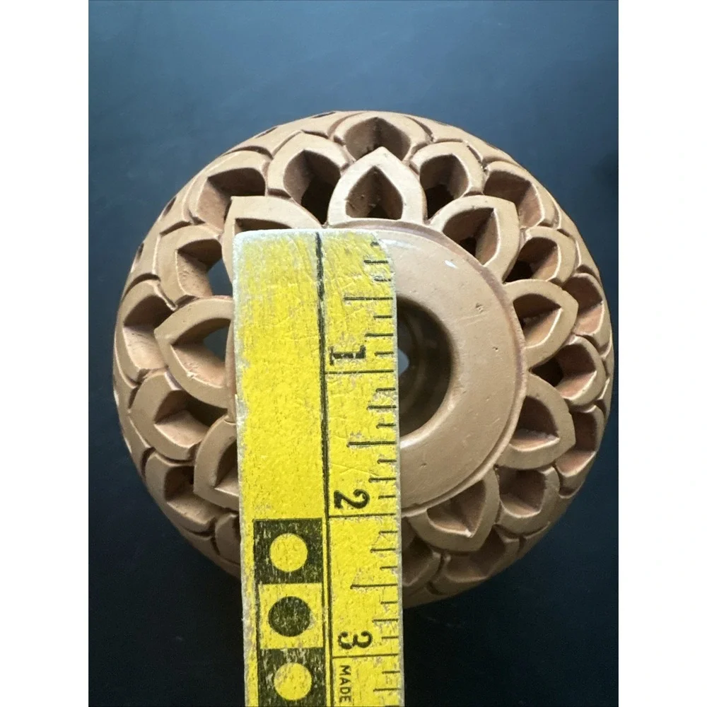 NEW Ten Thousand Villages Shadow Magic Votive Holder Terracotta Handmade Banglad
